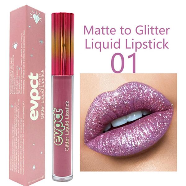 

Evpct diamond illu ion hine matte change metal lip glo lip tick wi h foreign trade new product tyle cmaadu dhl hipping