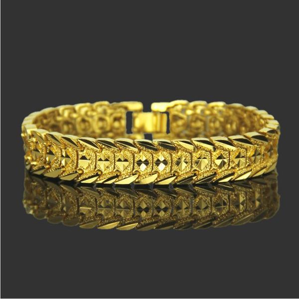 

selling designer luxury hip-hop fashion brand hegemonic gold bracelet jewelry men's fashion personality diamond cool bracelet, Black