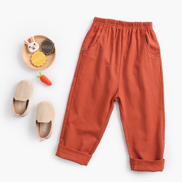 

autumn childrenswear boys' casual pants children's trousers cotton baby trousers ins long johns, Blue