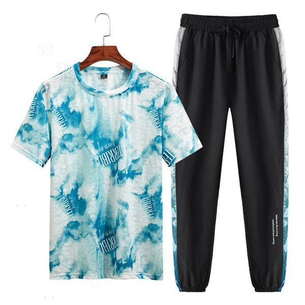 

mens designer tracksuits summer sweatsuit 2020 luxury designer clothes 7ydhsdx summer mens sets short sleeve print tracksuit men sportswear, Gray
