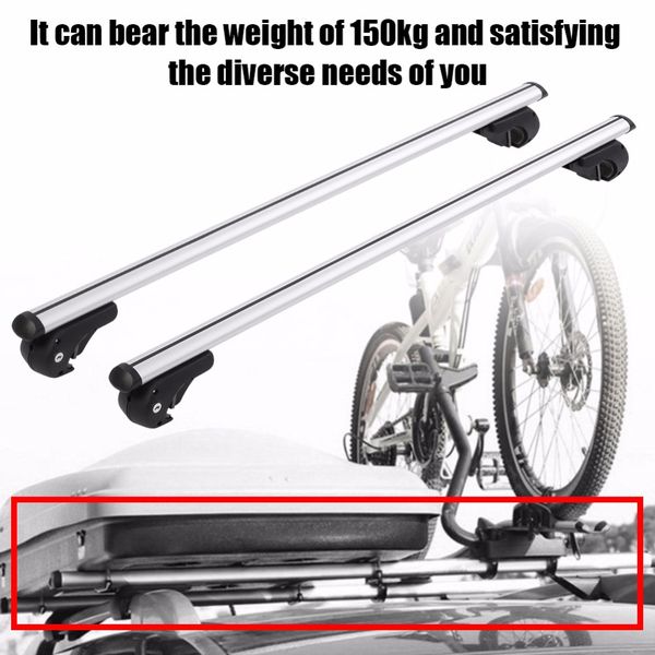 

120cm aluminum alloy universal silver car roof rack cross bar lockable rail luggage carrier car accessories