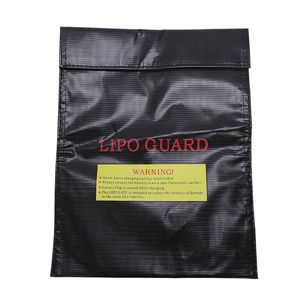 

lipo battery fireproof bag memory protection safe charging holder 23cmx30cm black
