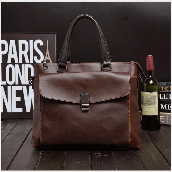 

one-shoulder bag men's business s.men's handbag crazy horse leather briefcase