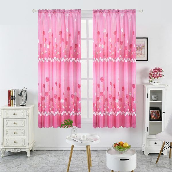 

100x200cm fresh tulip flower window curtain living room bedroom drape home decor