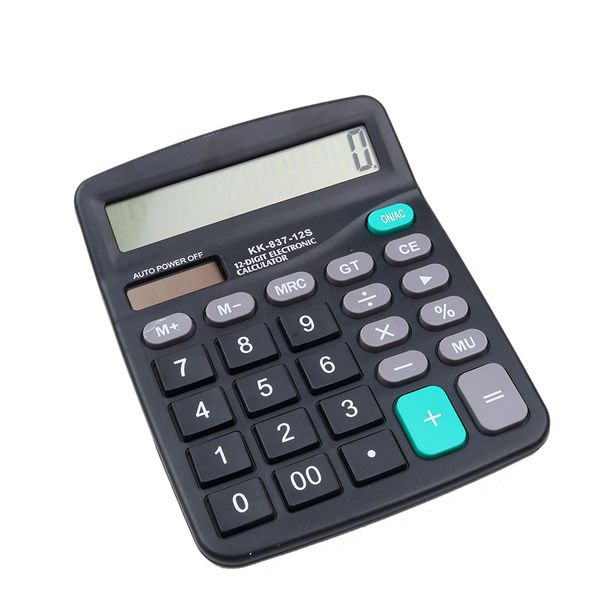 

]Solar Calculator Calculate Solar 2 in1 Powered 12 Digit Electronic Calculator With big Button for Office