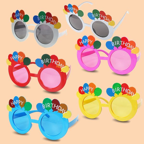 

funny happy birthday glasses novelty happy birthday sunglasses summer party decoration kids party favors and gifts, White;black