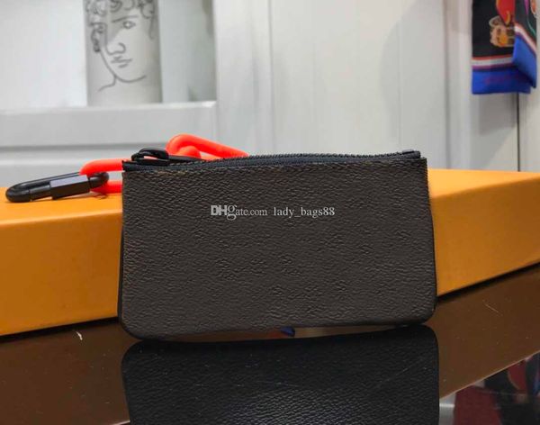 

2018 fashion women men designer wallets black brown letter short wallet holder wallet genuine leather mini coin purse wallet bag, Red;black