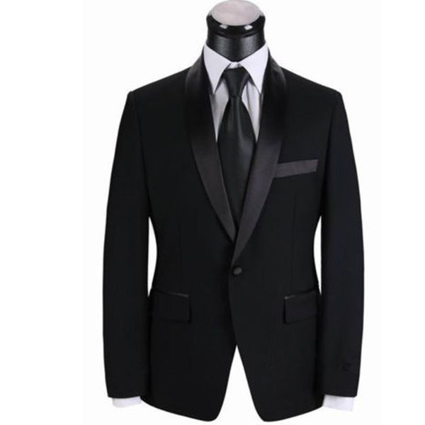 

custom (coat + pants + tie) black made tuxedo suit brand slim groom groomsman wedding suits for men, White;black