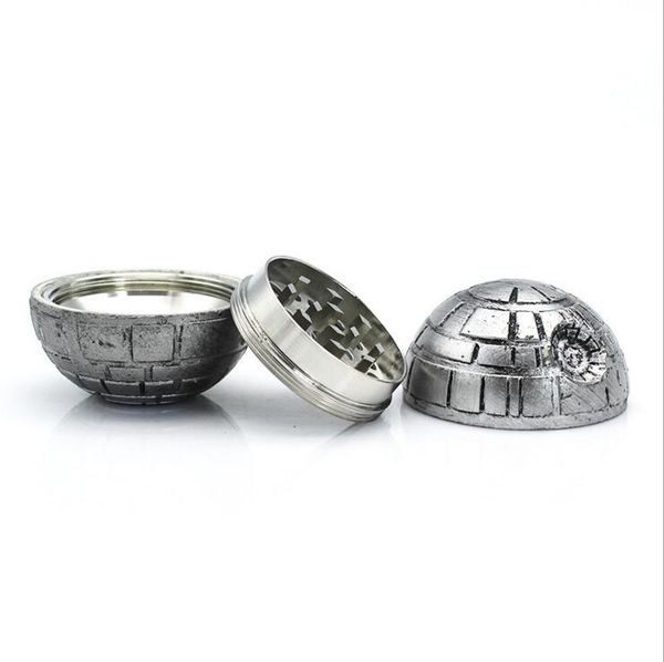 

Roundness Smoke grinder Symbolic Death Star Grinders Zinc Alloy 3 Layers Grind Metal Grinder Ball Shaped Grinders Smoking Accessories CLS578