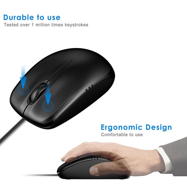 

2.4g офис 3 кнопки проводной usb plug optical desktop mouse mini черный компьютер pc ноутбук мыши