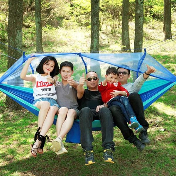 

outdoor hammock with mosquito net 210t parachute nylon 200kg outdoor, indoor camping aerial tent