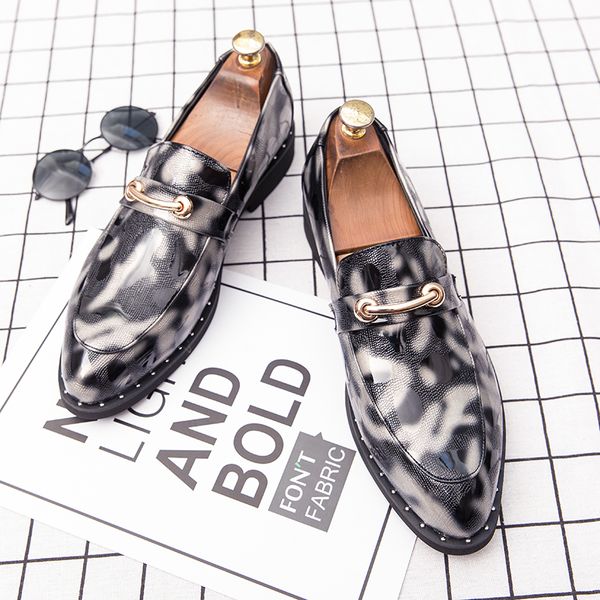 

mens loafer shoe genuine leather custom luxury handmade office formal wedding party original design vintage retro casual shoes, Black