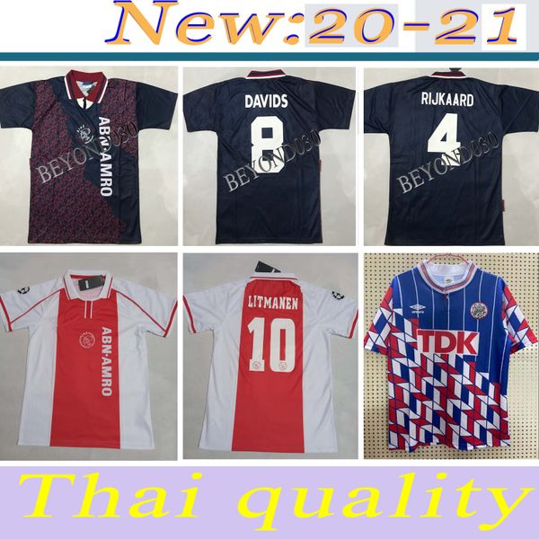 

1994 1995 ajax retro soccer jersey 94 95 rijkaard kluivert litmanen seedorf davids overmars 04 05 football 1989 1990 shirt 2004 babel 1998, Black;yellow