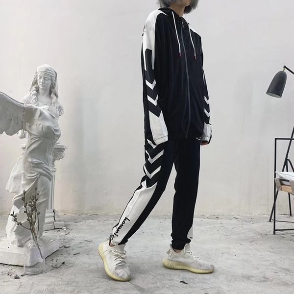 

mens luxury clothes tracksuit for men tracksuit fashion team sweat suit long sleeve sports training clothes active style hip hop 7, Gray