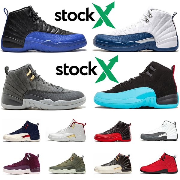 

2020 12s fiba winterized wntr gym red michigan mens basketball shoes the master flu game taxi 12 men sport sneakers designer trainers shoe, White;red