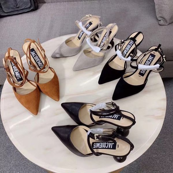 

designer high heels les chaussures camil d'orsay pumps round wood heel 100% genuine leather women office party shoes wedding shoes, Black