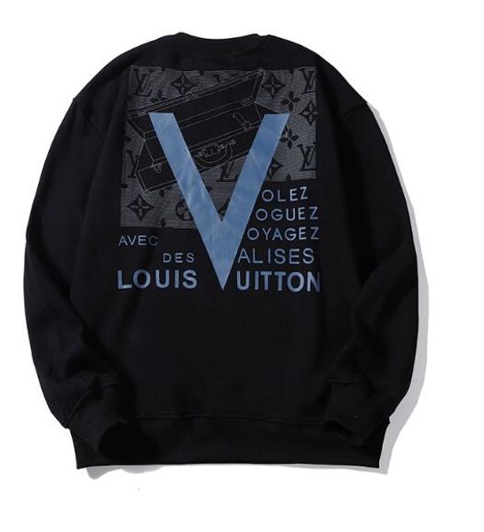 

Мужская одежда Homme с капюшоном кофты High Street Print толстовки пуловер Win LOUIS VUITTON хлопок высокое качество свободные M-2XL
