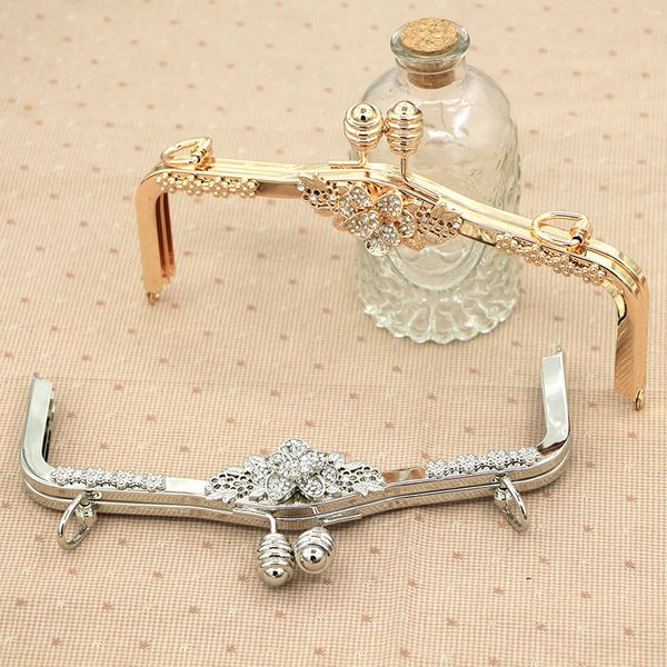 

20.5cm screw head cherry blossoms diamond no hole mill finish export of gold lace diamond manual diy material science metal, Black