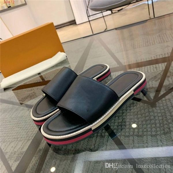 

2020 classic leather sandals for men casual comfortable herringbone flip-toe matching color sole leather slippers,with complete packaging, Black