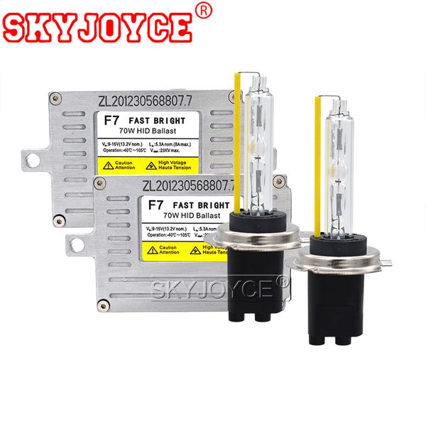 

skyjoyce 12v car headlight hid xenon kit 70w dlt f7 fast bright ballast kit xenon h1 h7 h11 hb3 9012 d2h 5500k 70w hid bulb
