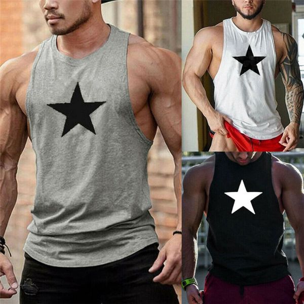 

new gym men simple tank 2019 summer muscle fitness slim tanks tee men male bodybuilding sport tank singlet vest workout, White;black