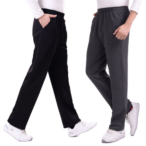 

spring autumn joggers men casual loose sweatpants men basic trousers tracksuit solid bottoms breathable sportswear jogger pants, Black