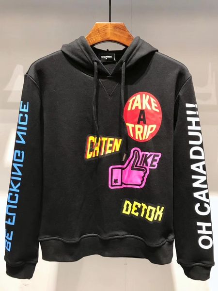 

hoodies mens sweater designer fashion sweatshirt for men spring clothing 2019 asian size m-xxxl vertical thumb print ds267 hooded, Black