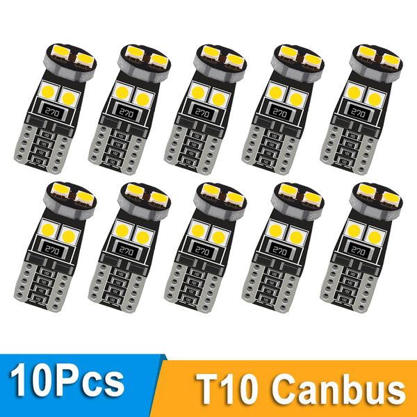 

10x t10 w5w led bulb 194 168 3030 6smd 6000k chips canbus error led parking bulb auto wedge clearance lamp super brighter