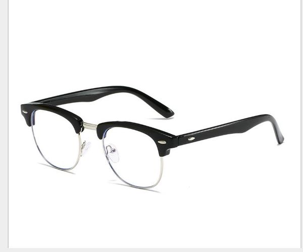 

anti-blue flat mirror retro-rice nail frame men's and women's general metal blue film flat mirror, White;black