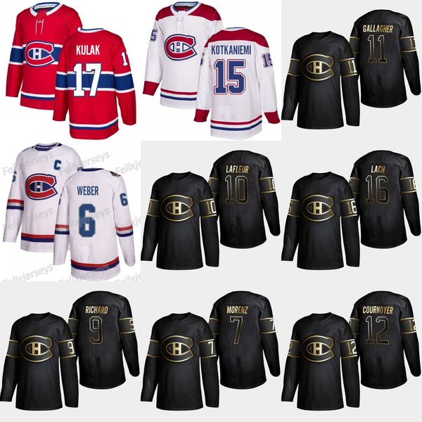 

12 Yvan Cournoyer 2019 Gold Black Montreal Canadiens 11 Brendan Gallagher 16 Elmer Lach Howie Morenz Guy Lafleur Maurice Richard Jerseys