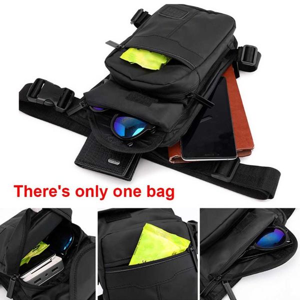 

men adjustable strap casual sport storage crossbody outdoor elastic leg bag large capacity bicycle waterproof wear resistant