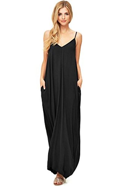 

love stitch women's light linen simple maxi dress, Black;gray