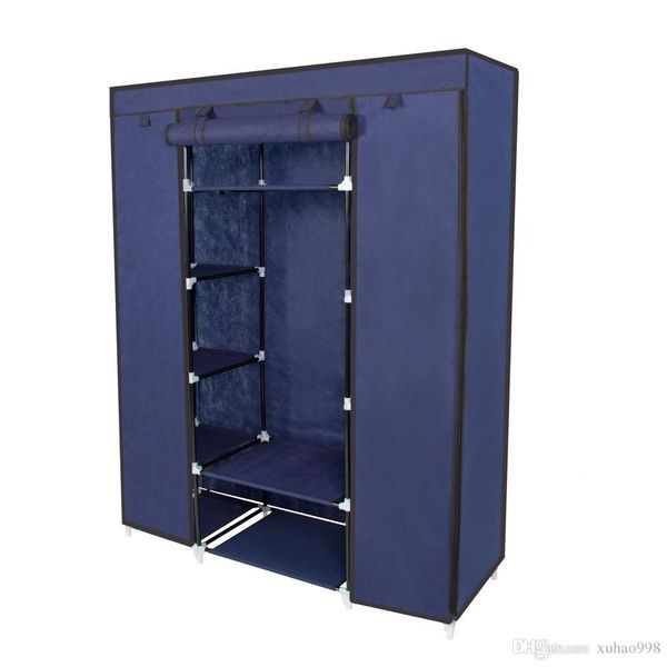 

67" portable closet storage organizer wardrobe clothes rack with shelves