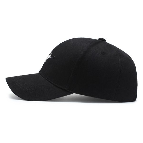 

baseball cap letter embroidered sunshade adjustable strapback headwear outdoor sports wear -01 outdoor hats, Black;white