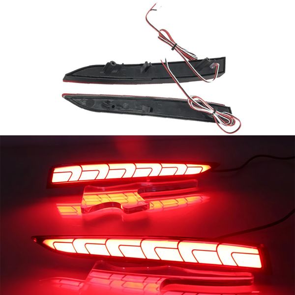 

2pcs for h-y-u-n-d-a-i solaris accent 2017 2018 multi-functions car led rear fog lamp bumper light auto brake light reflector