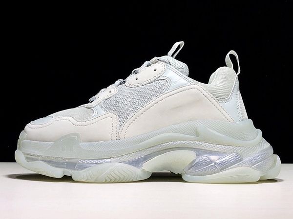 

sneaker combination crystal bottom fashion paris casual shoes triple-s clear sole trainers mens women outdoor fashion leisure shoe