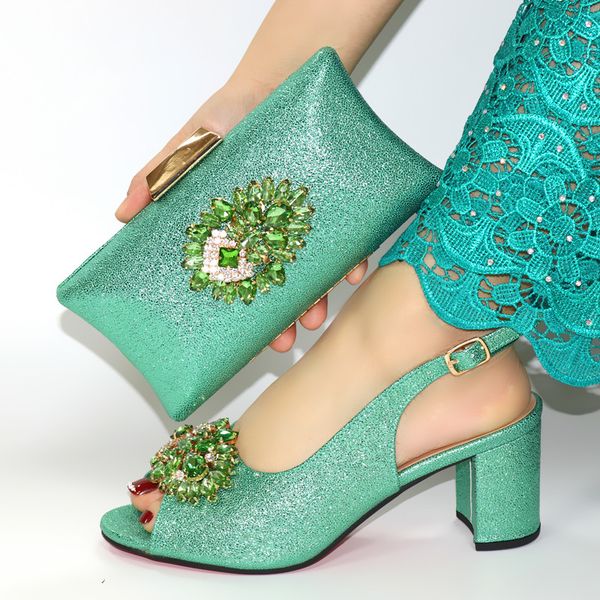 

doershow italian shoes and bags to match shoes with bag set decorated with rhinestone nigerian women wedding shoes set him1-39, Black
