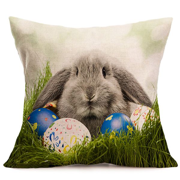 

easter sofa bed home decoration festival pillow case cushion cover easter bunny rabbit egg printed pillow cover 18nov