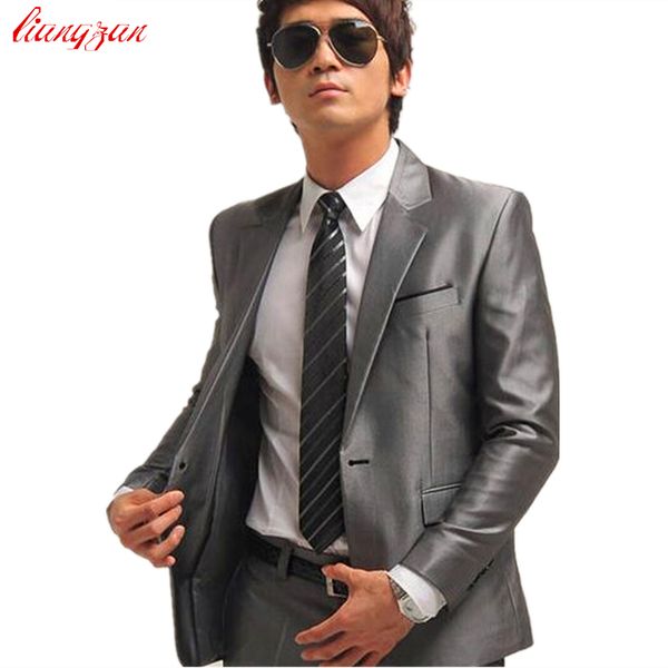 

jacket+pant+tie) men wedding suit sets tuxedo formal fashion slim fit business dress suits blazer brand party masculino suits, White;black