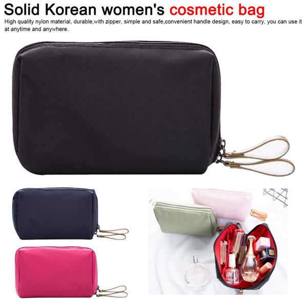 

multifunction cosmetic bag korean style lady makeup bag pouch toiletry waterproof solid organizer portable travel