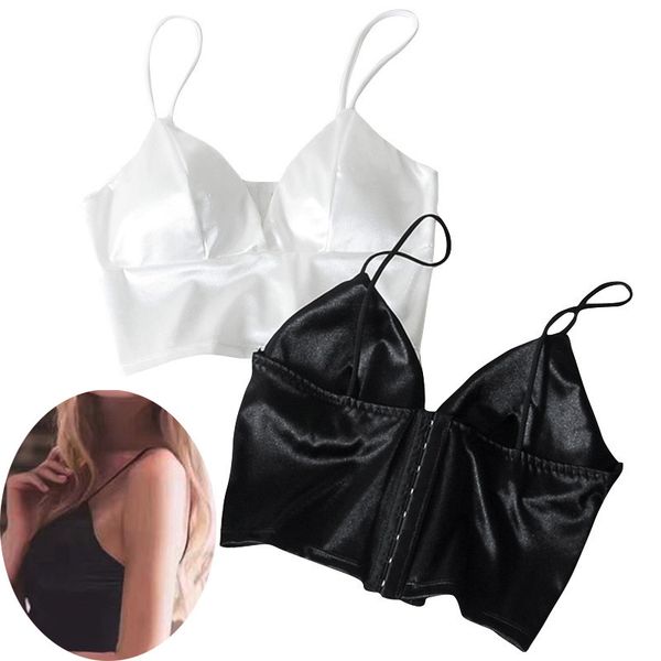 

women strap silk smooth plunge bralette bra sleeping brassiere push up bras lingerie wireless bra top, Red;black