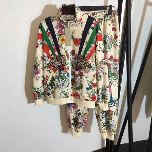 

wholesale 2020 women designer jacket+pants 2 pieces embroidry coats sets luxury designers tracksuits casual ins sale, White