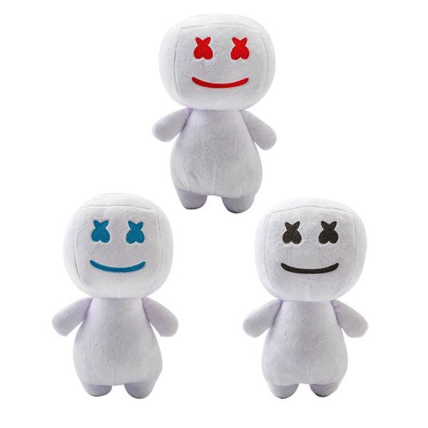 

halloween gift dolls electronic syllables marshmallow dj headgear 25cm pp cotton marshmello plush toy doll eea506-1