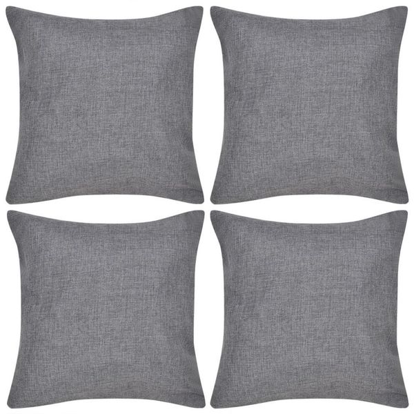 

4 cover anthracite for cushions faux linen, 40 x 40 cm other home textile