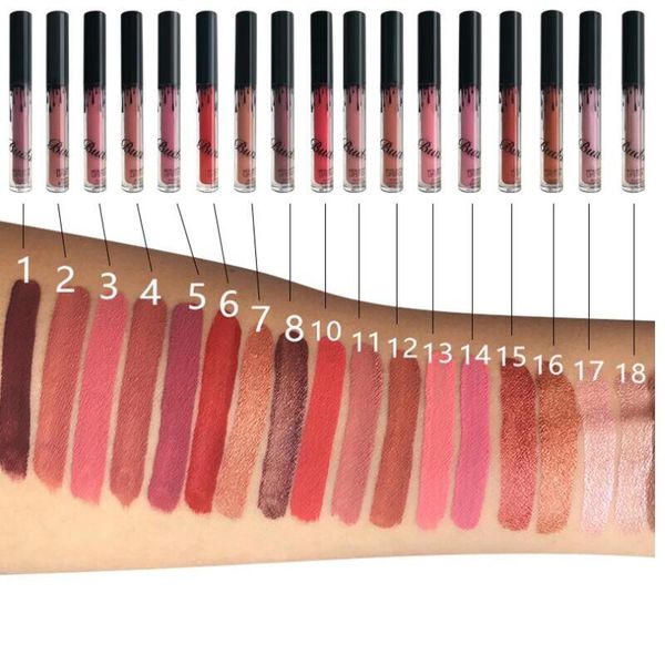 

bud k matte liquid lipstick glitter waterproof long-lasting mate gloss pen make up red moisturizer smooth lip stick