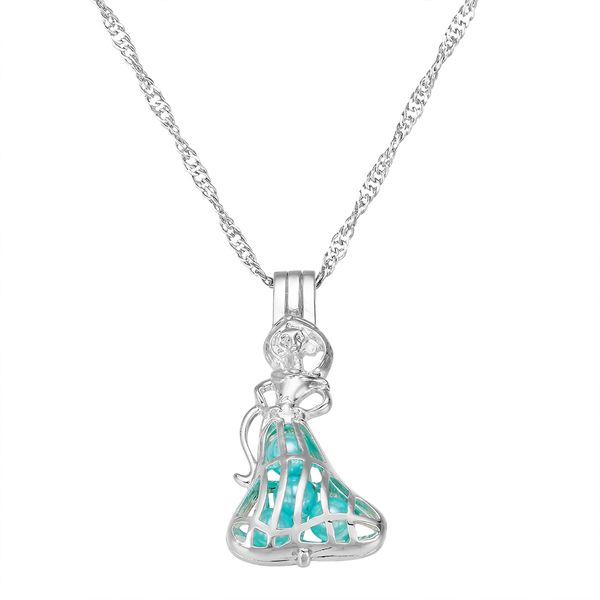 

2019 princess jasmine necklace cage pearl pendant cute punk jewelry simple necklace silver choker long statement women, Golden;silver