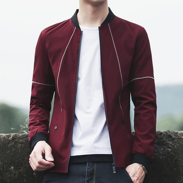 

2019 fashion mens jackets spring autumn casual coats bomber jacket slim fashion male outwear mens brand clothing m-5xl, Black;brown