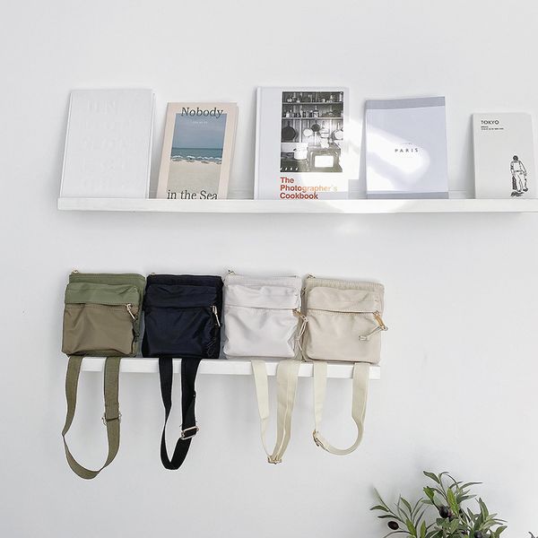 

bag female 2020 new spring and autumn fashion simple literary fan shoulder messenger canvas bag casual small square