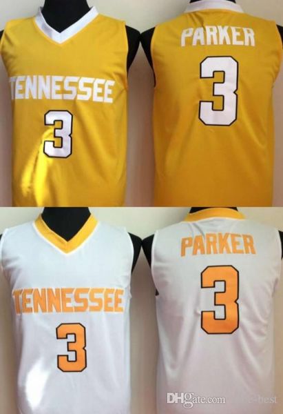 

ncaa tennessee volunteers basketball jerseys college 3 candace parker jersey men yellow white color for sport fans university ing, Black