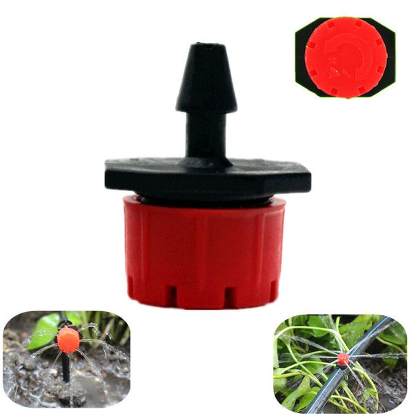 

500pcs 8holes red adjustable flow dripper micro nozzle dripper emitter drip irrigation sprinkler nozzle garden watering fittings y200106